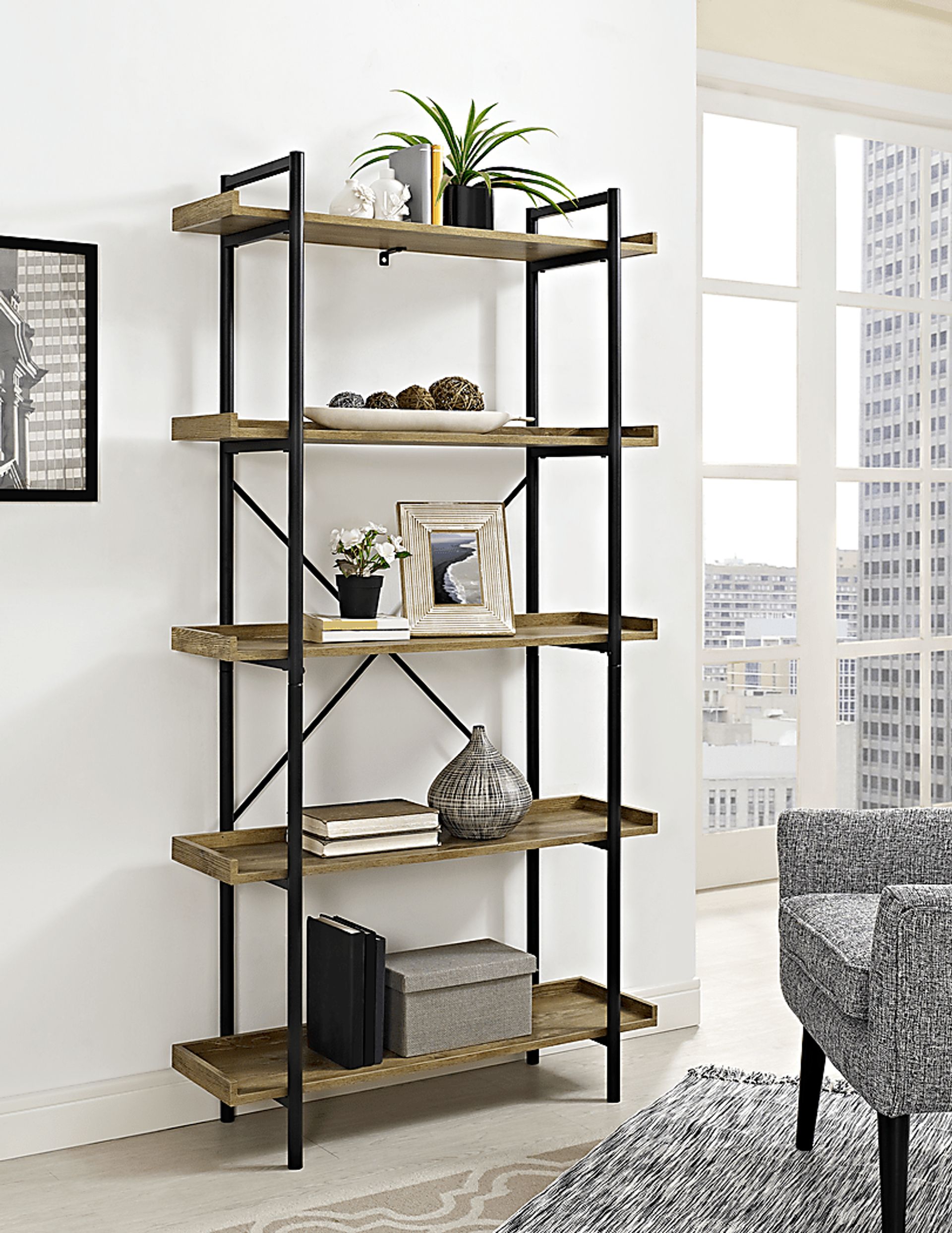 Piper Brown Bookcase - Image 4