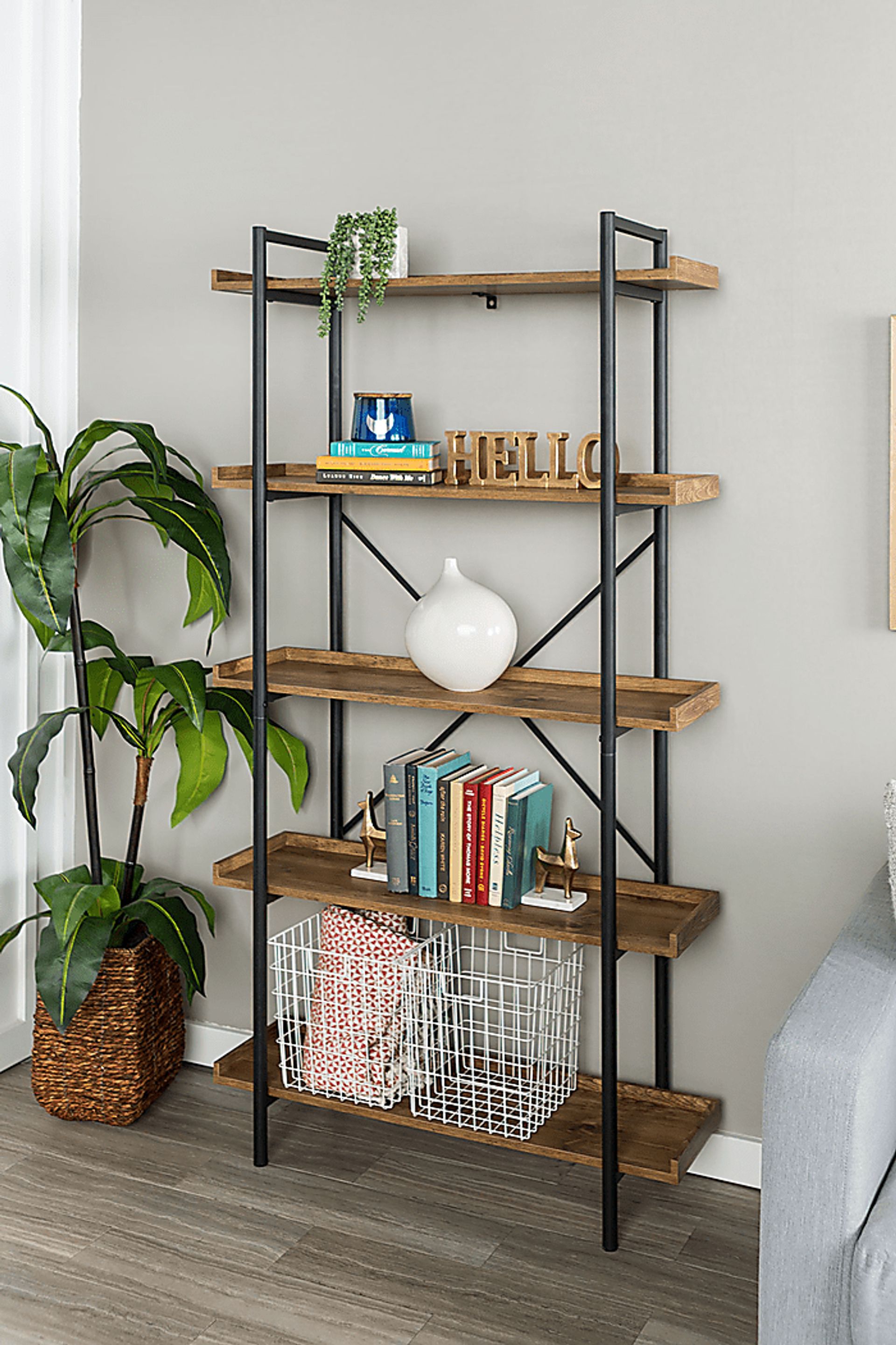 Piper Brown Bookcase - Image 6
