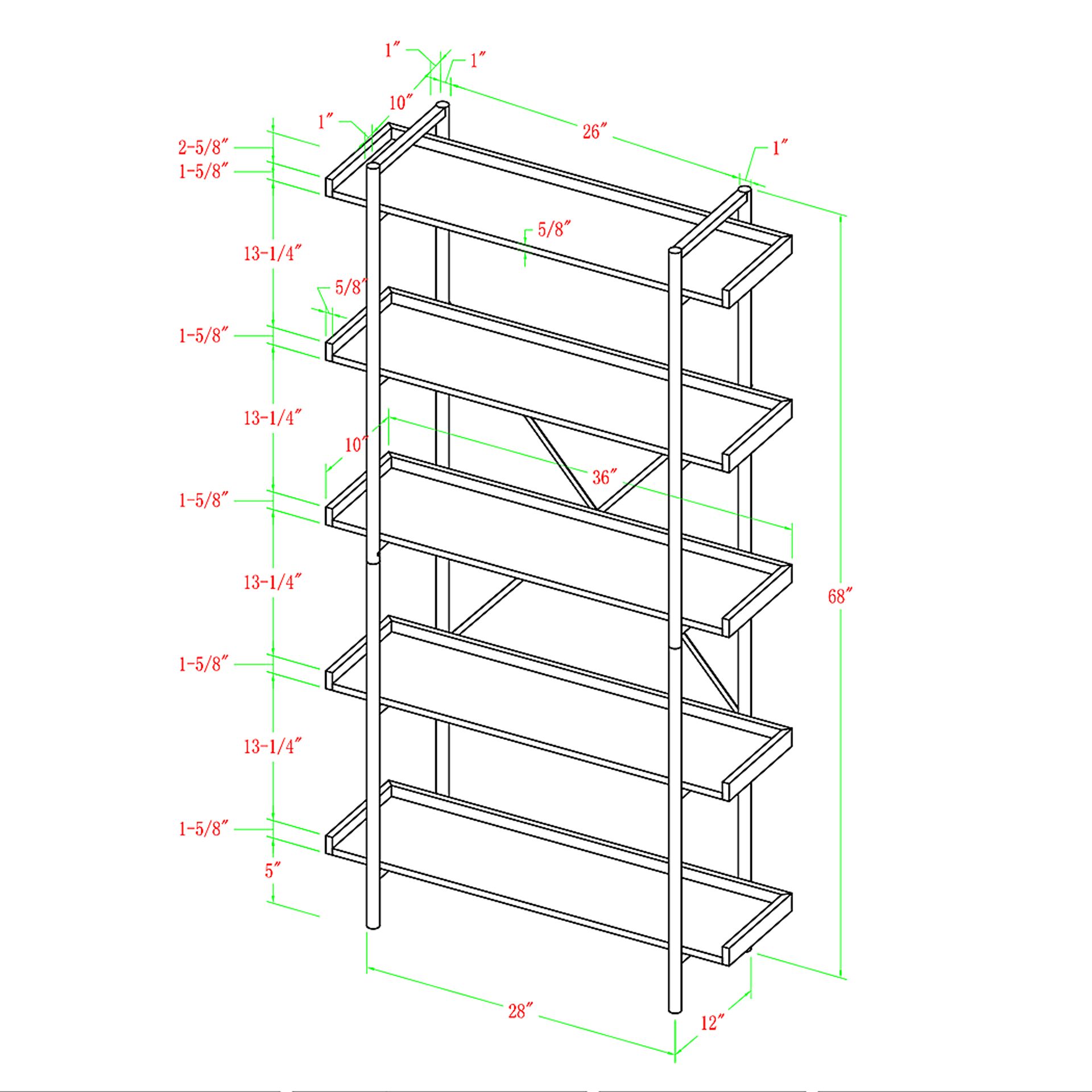 Piper Brown Bookcase - Image 8