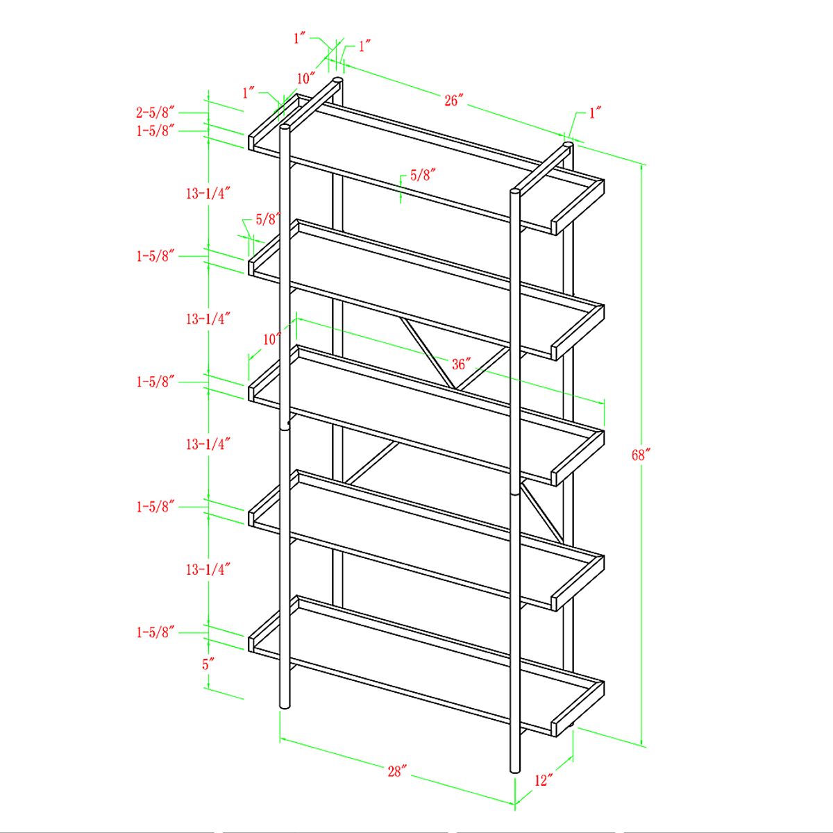 Piper Brown Dark Wood Bookcase | Rooms to Go