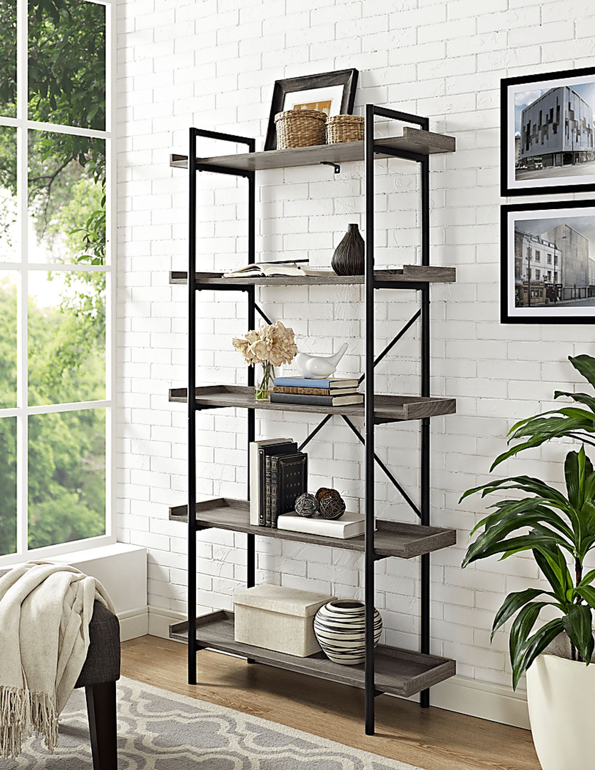 Piper Gray Bookcase - Image 4