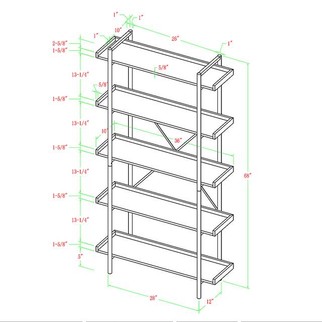 Piper Walnut Bookcase - Thumbnail - Image 4
