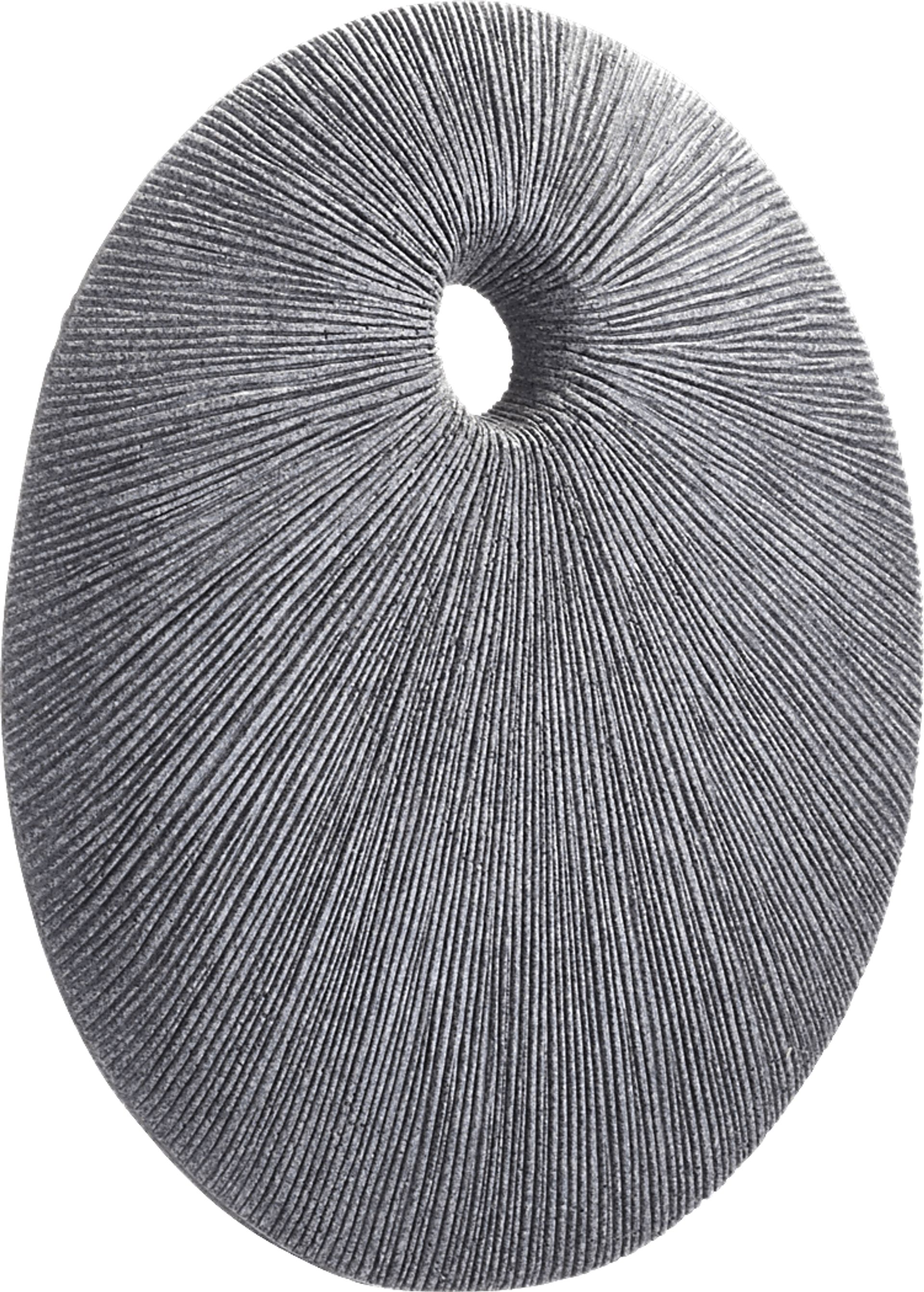 Piperita Gray Small Outdoor Round Eye Plaque - Image 1
