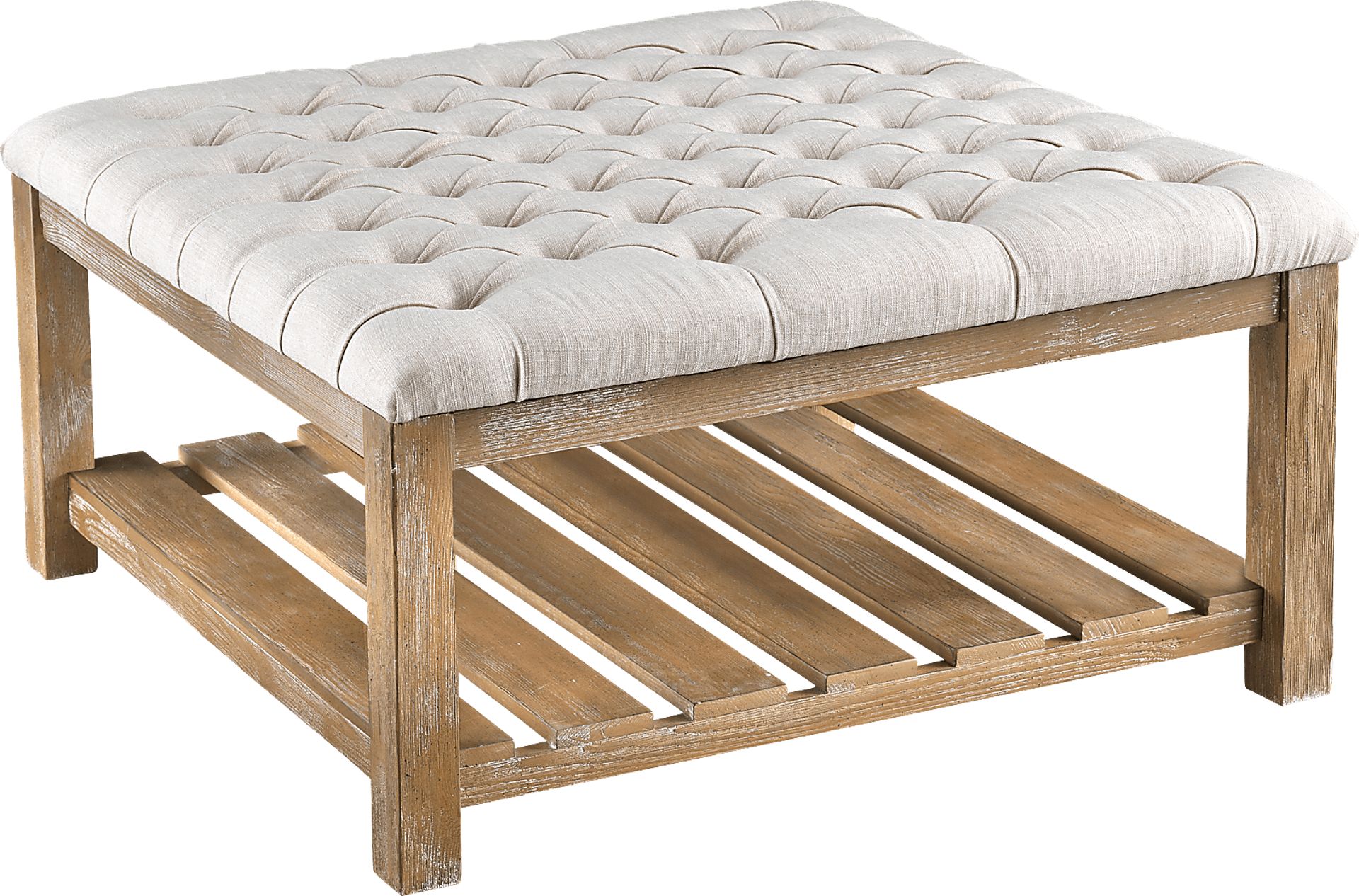 Pipestone Cream Cocktail Ottoman - Image 3
