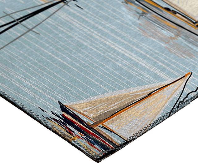 Pipitone Blue 3' x 5' Rug - Thumbnail - Image 3