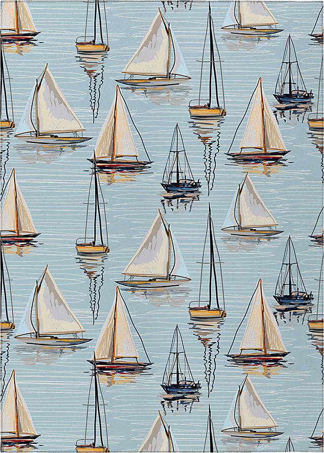 Pipitone Blue 3' x 5' Rug - Thumbnail - Image 1
