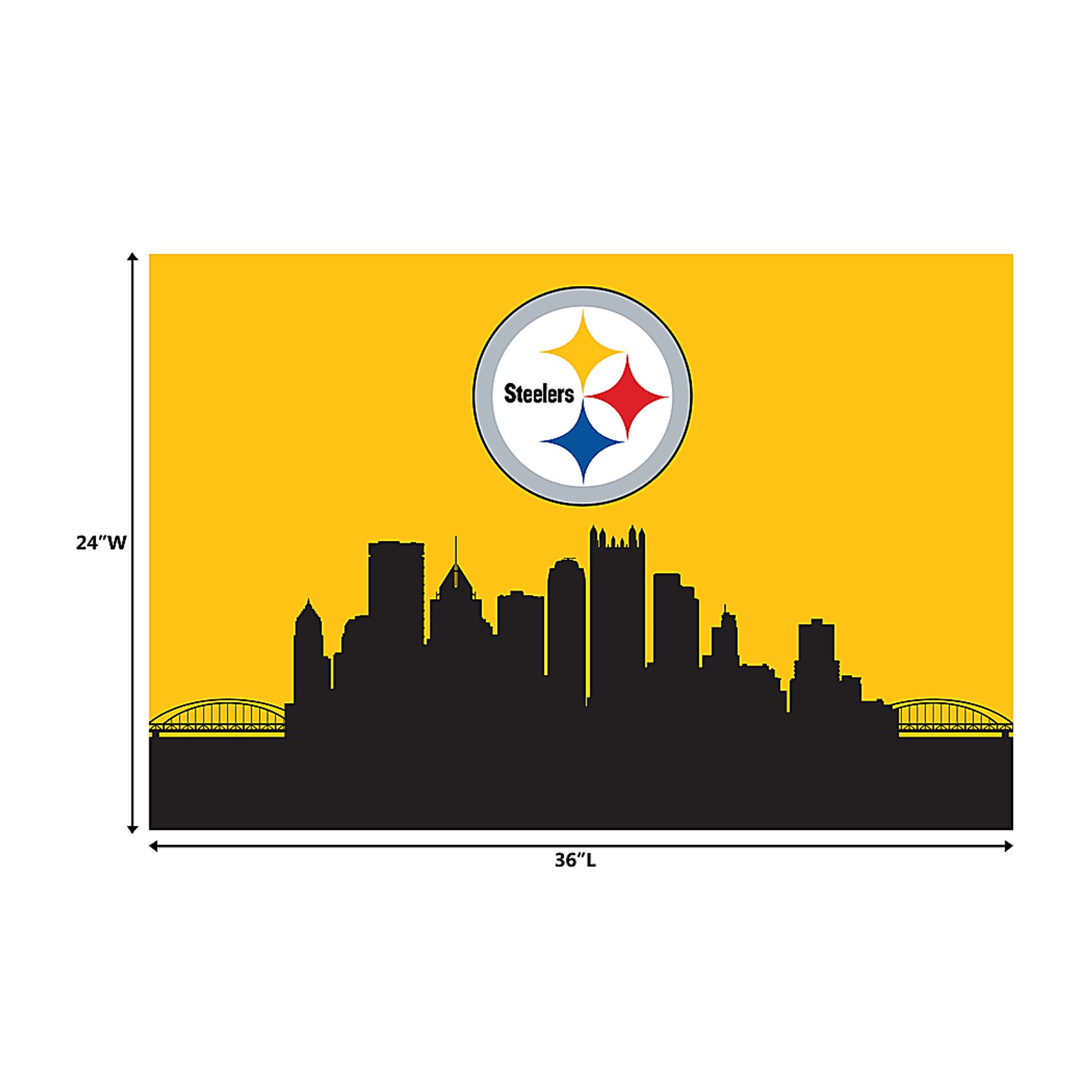 Pittsburgh Steelers 2' x 3' Machine Washable Rug - Image 3