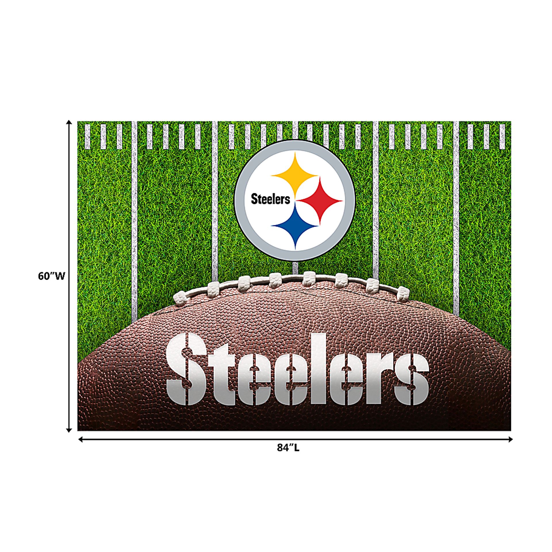 Pittsburgh Steelers 5' x 7' Machine Washable Rug - Image 3