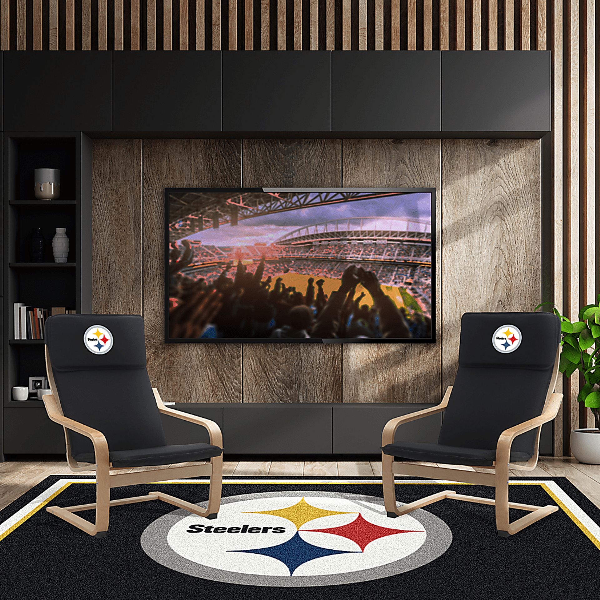 Pittsburgh Steelers Black Accent Chair - Image 6