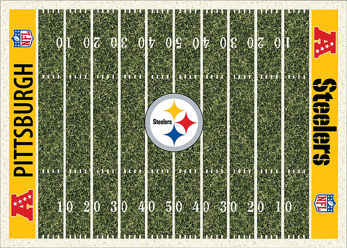 Pittsburgh Steelers Green 4' x 6' Rug