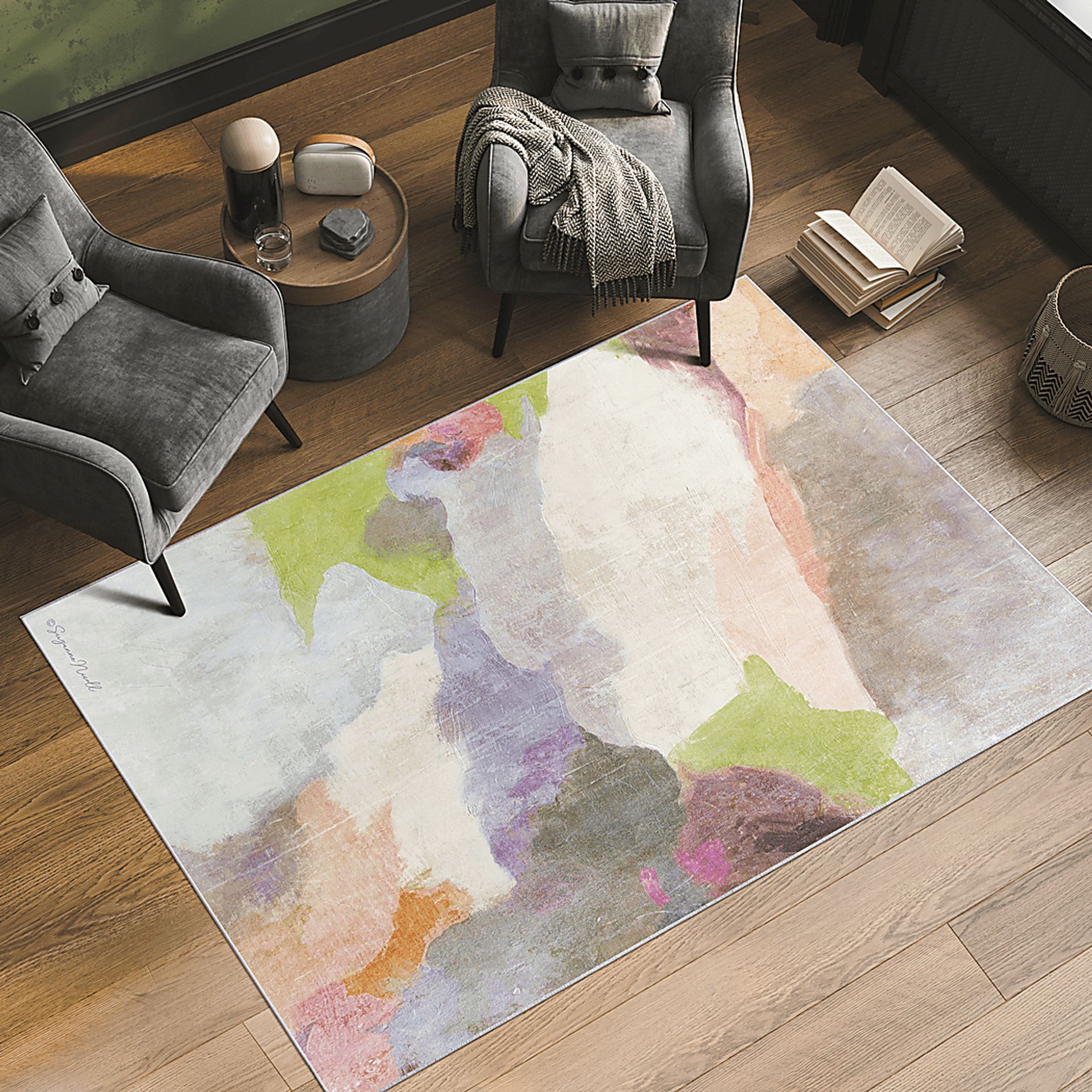 Pivoine Gray 5' x 7'7 Rug - Image 2