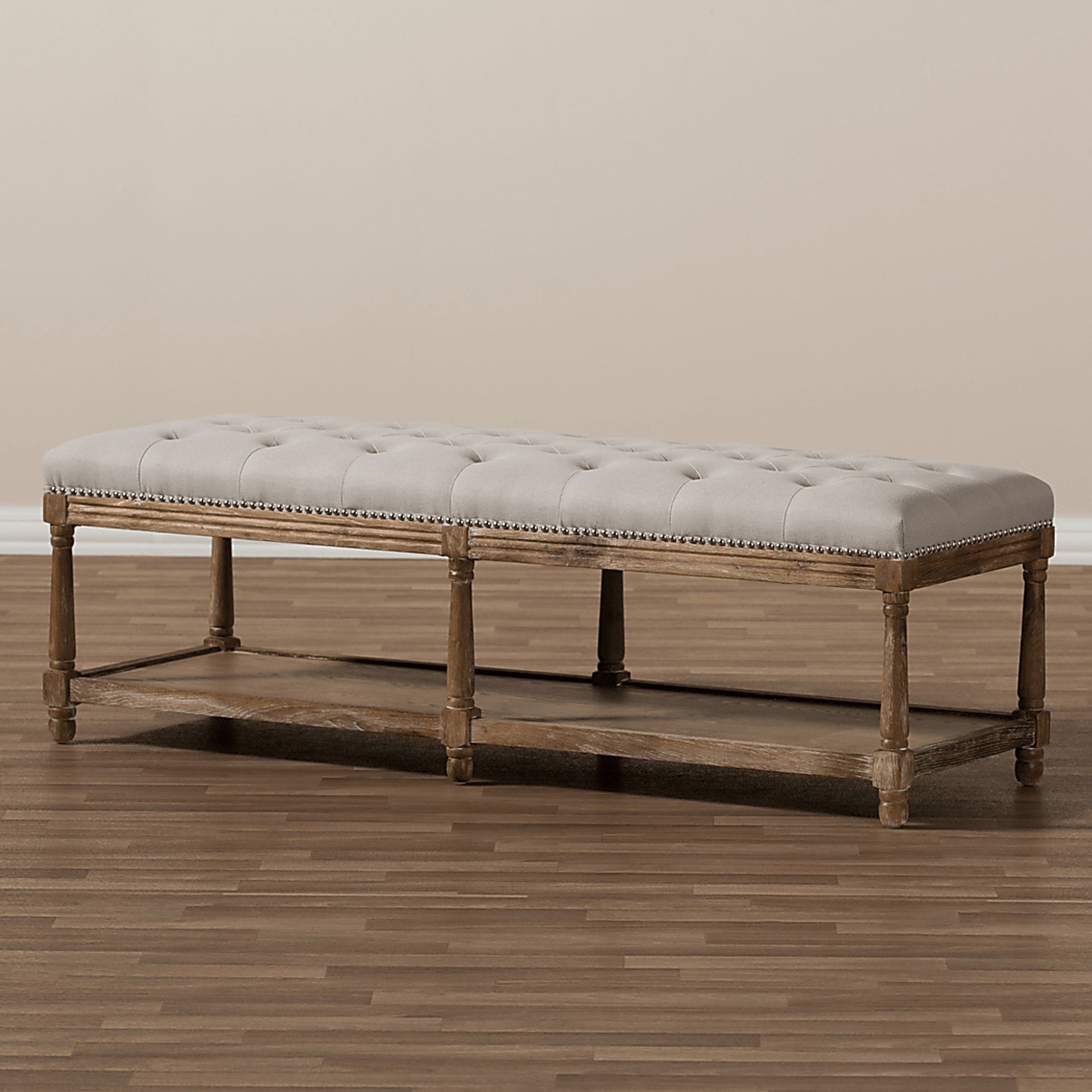 Pixystemsy Beige Accent Bench - Image 2
