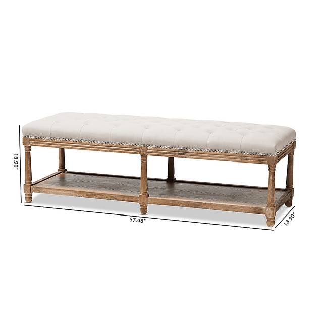 Pixystemsy Beige Accent Bench - Thumbnail - Image 4