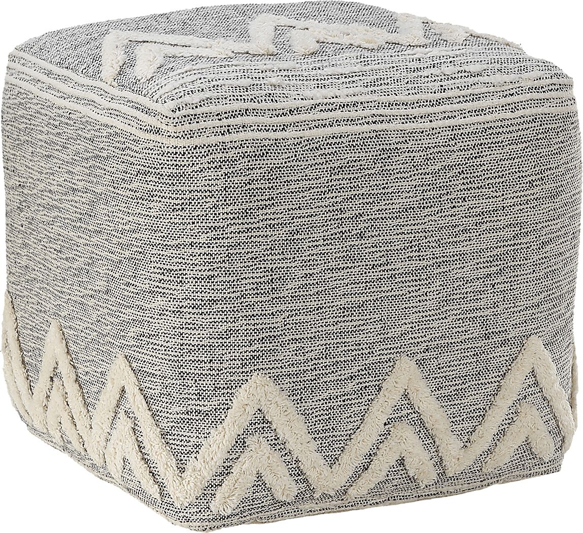Piziti Gray/Ivory Pouf