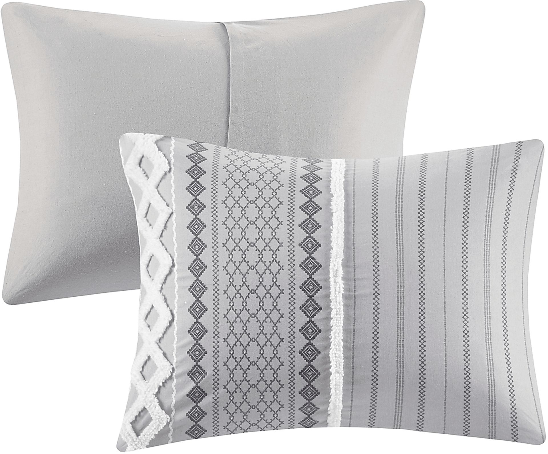 Plaen Gray 3 Pc Full/Queen Comforter Set - Image 4