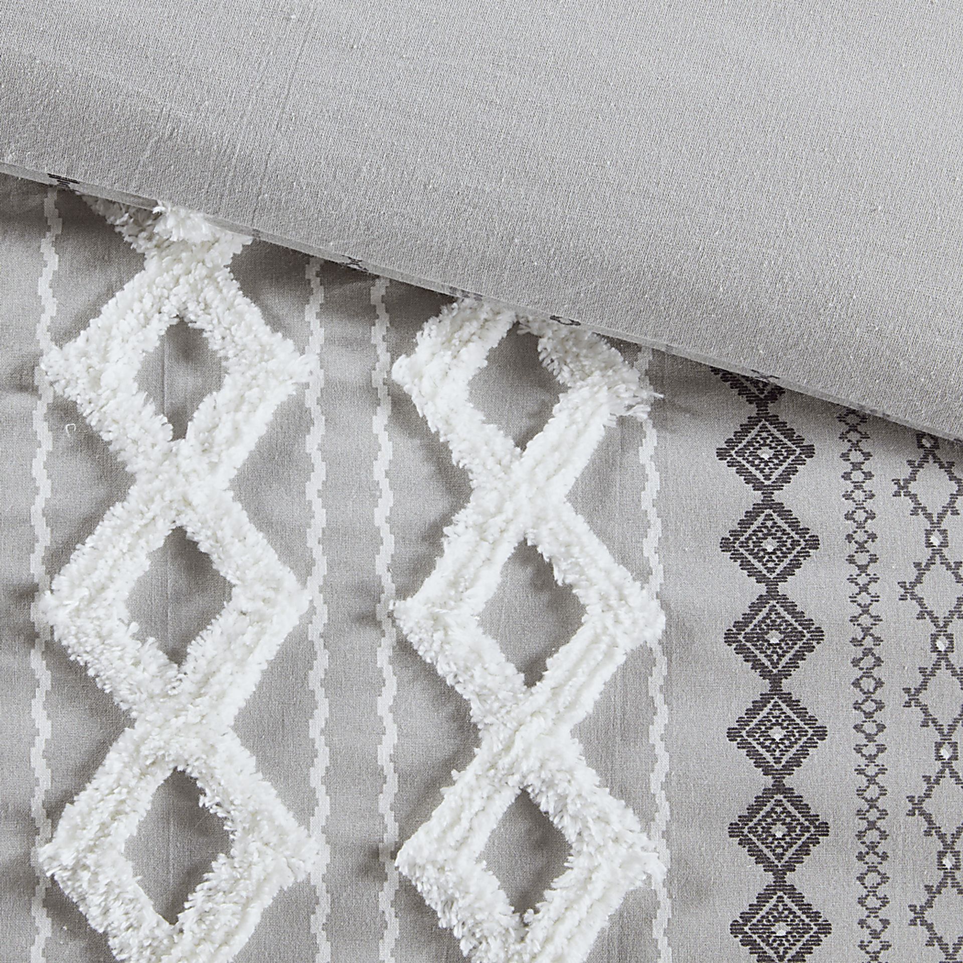 Plaen Gray 3 Pc Full/Queen Comforter Set - Image 8