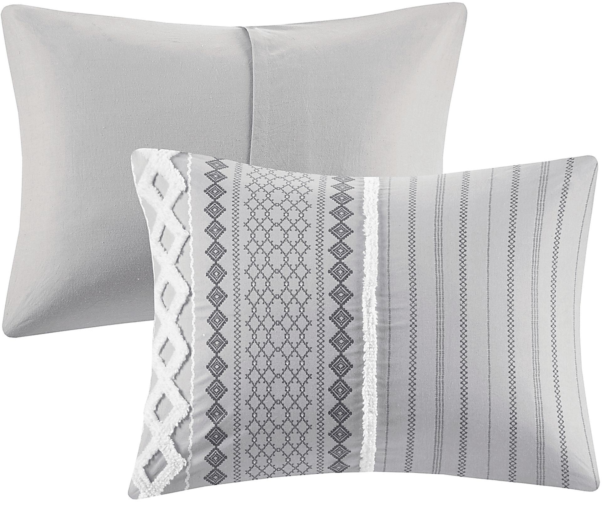 Plaen Gray 3 Pc Full/Queen Duvet Set - Image 4