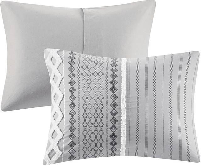 Plaen Gray 3 Pc King/California Comforter Set - Thumbnail - Image 4