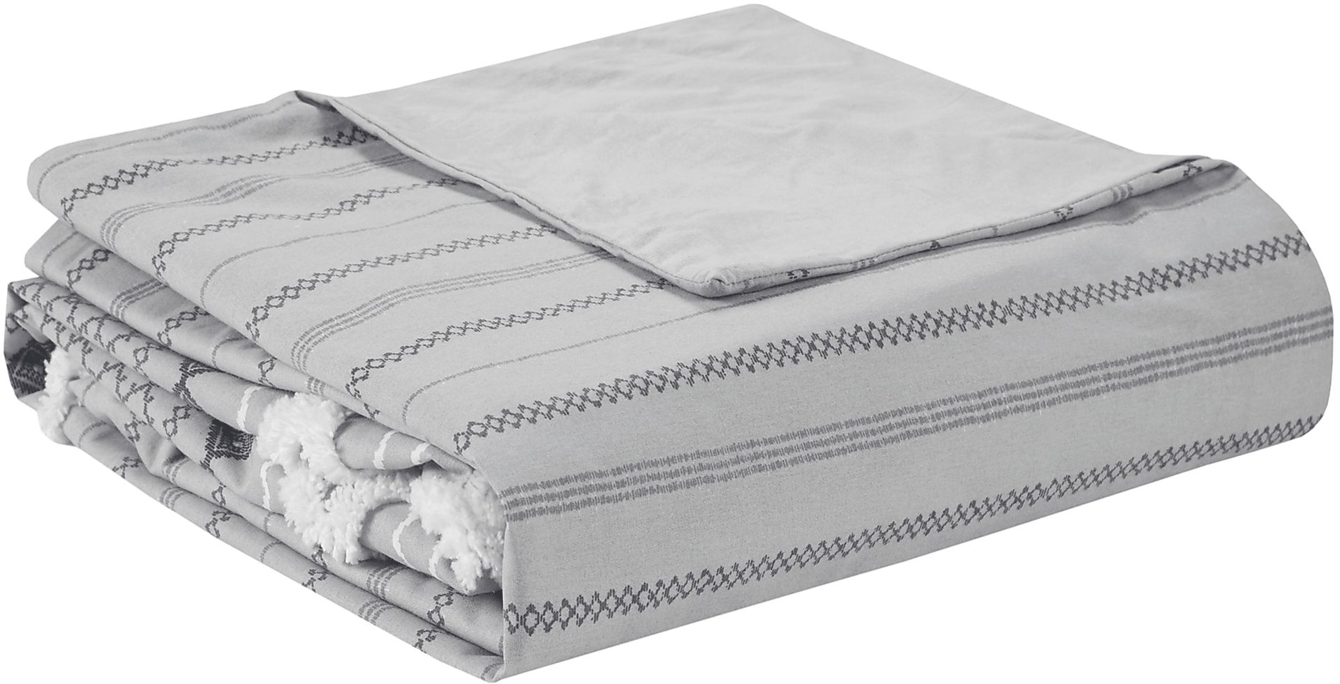 Plaen Gray 3 Pc King/California King Duvet Set - Image 5