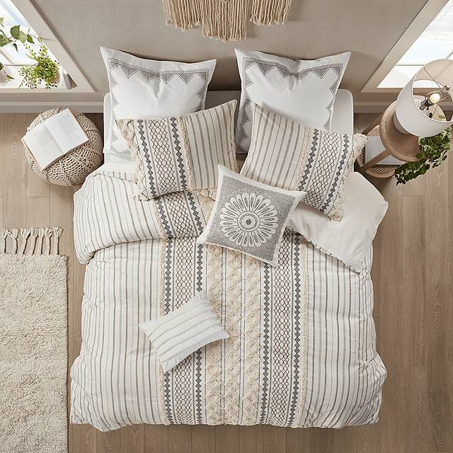 Plaen Ivory 3 Pc Full/Queen Comforter Set - Thumbnail - Image 3