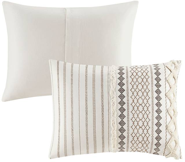 Plaen Ivory 3 Pc King/California King Comforter Set - Thumbnail - Image 4
