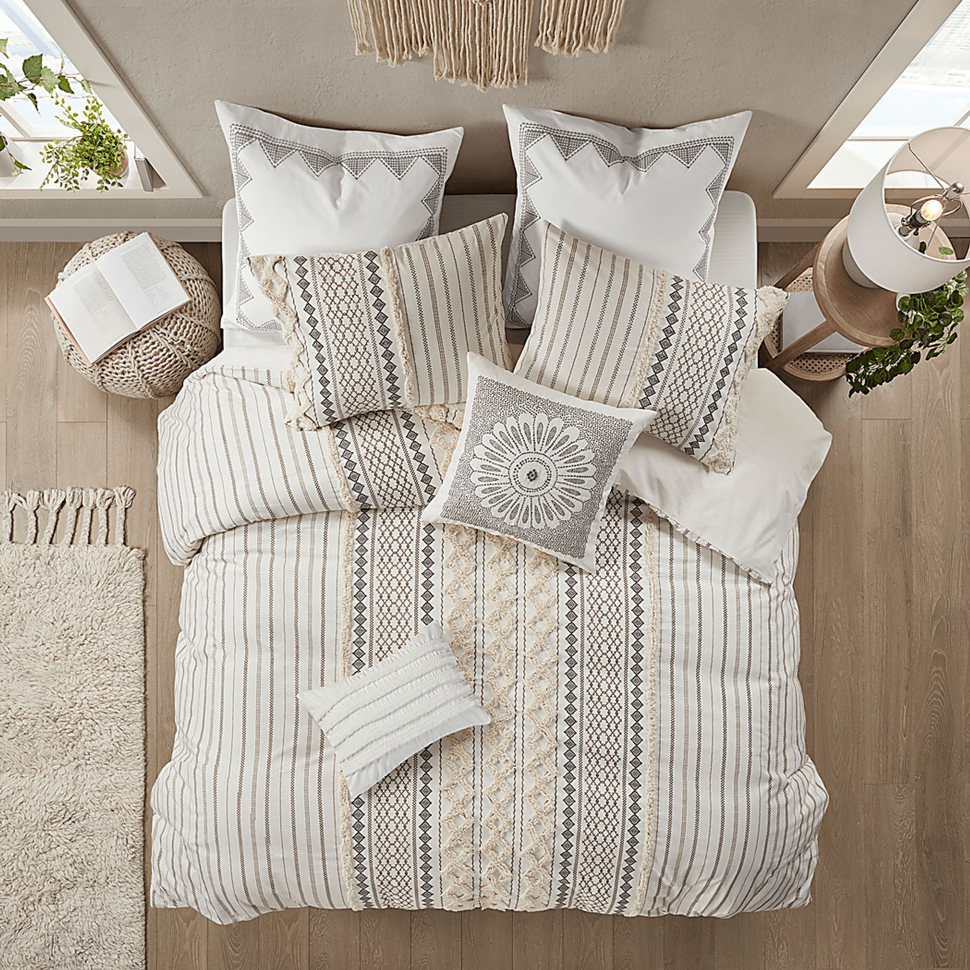 Plaen Ivory 3 Pc King/California King Duvet Set - Image 2