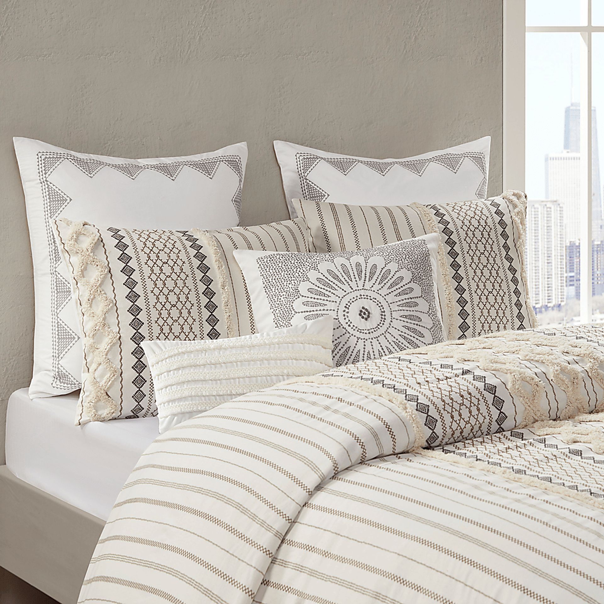 Plaen Ivory 3 Pc King/California King Duvet Set - Image 7