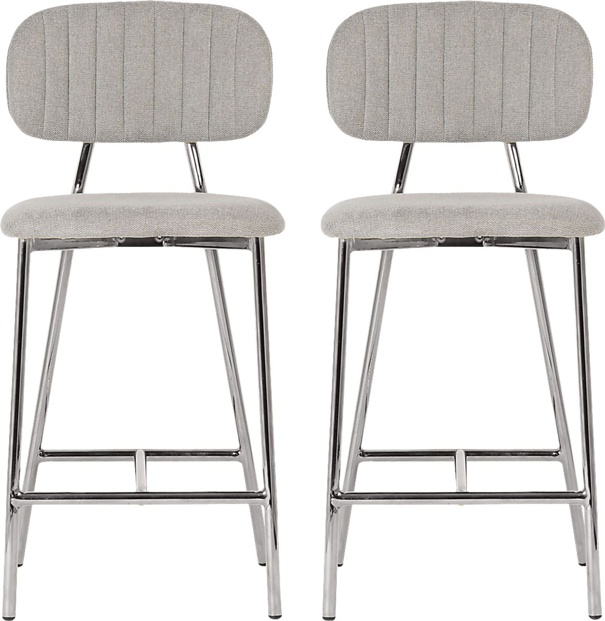 Plagmann Gray Nylon,Polyester Fabric Counter Stool, Set Of 2 | Rooms to Go