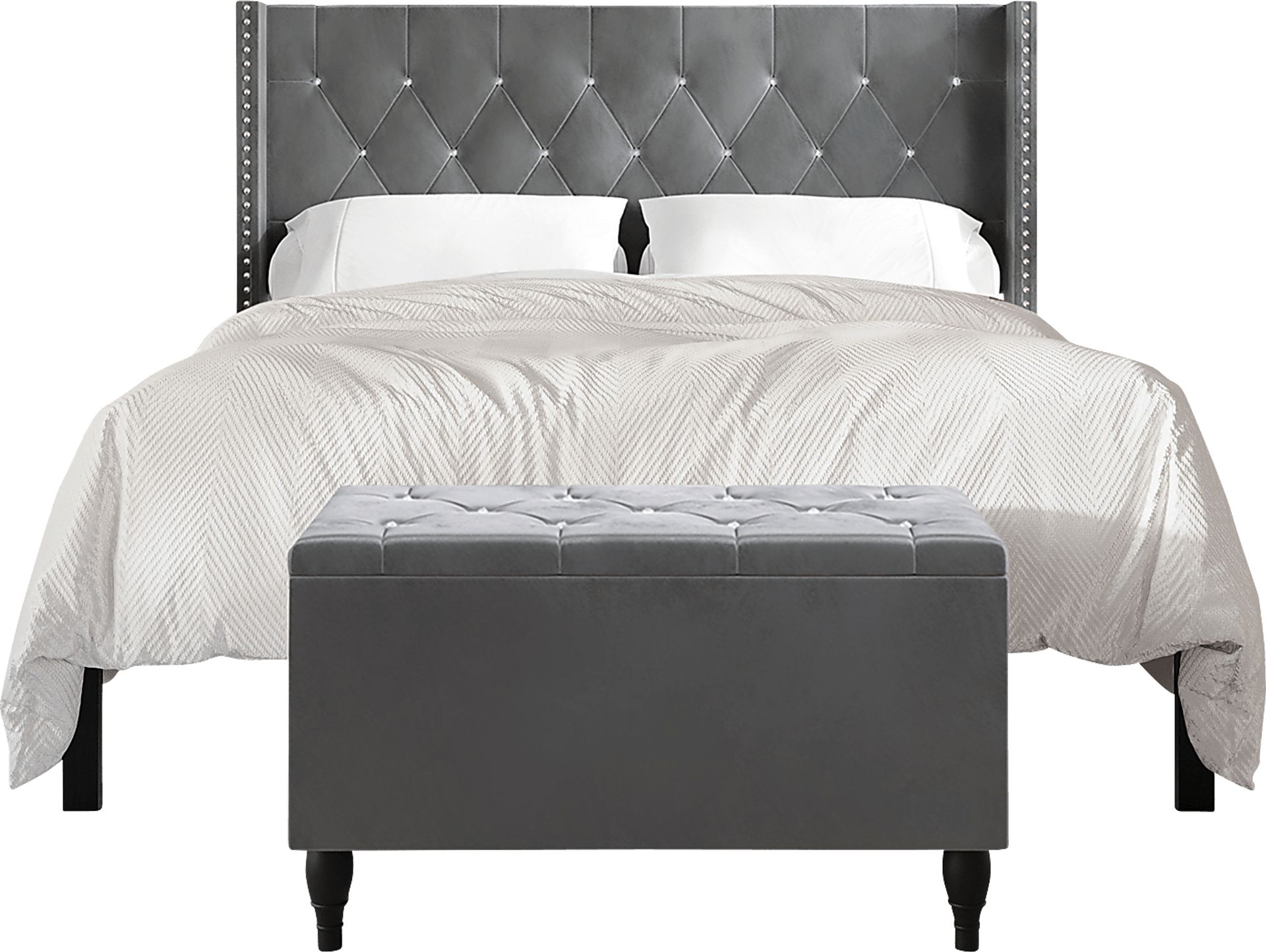 Plaisend Light Gray Full Bed - Image 8