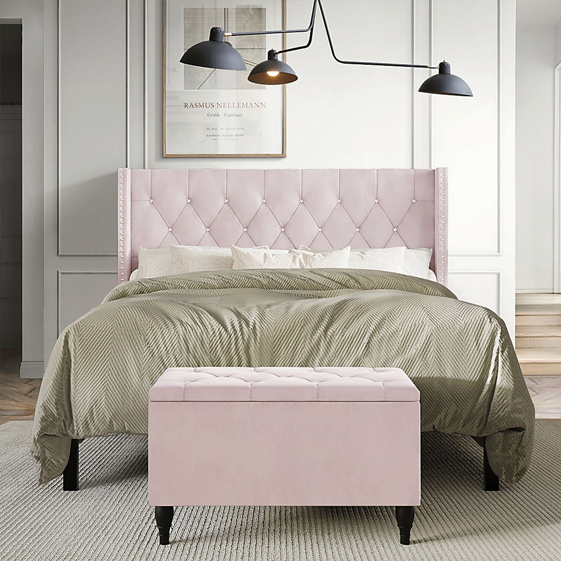 Plaisend Light Pink King Bed - Image 2