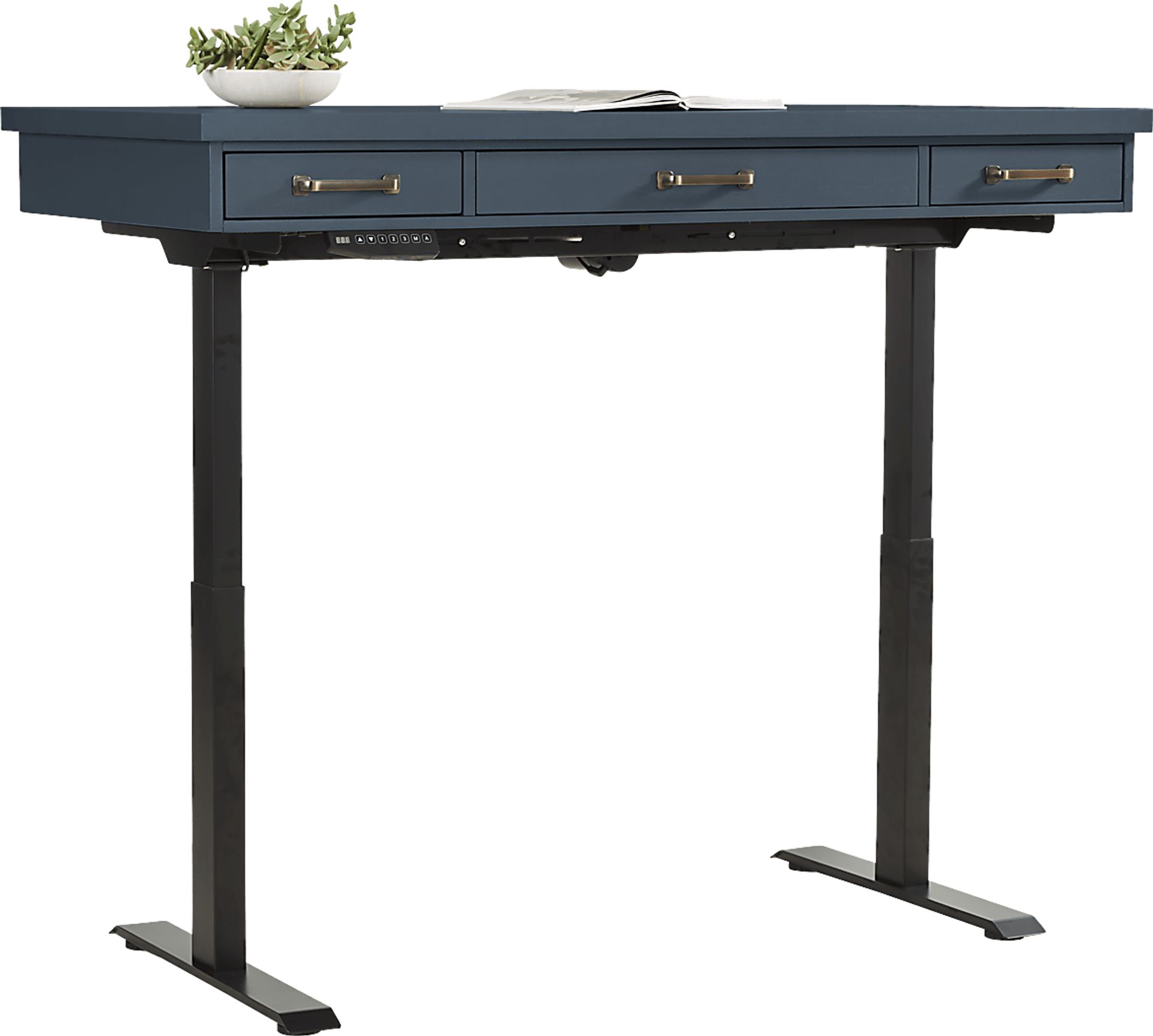 Planefield Blue 2 Pc Adjustable Desk - Image 2
