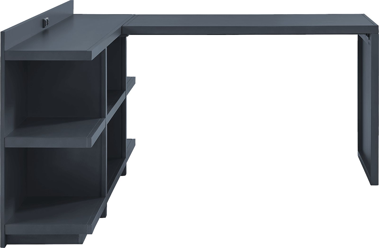 Planefield Blue 2 Pc Desk and Open Credenza - Thumbnail 2