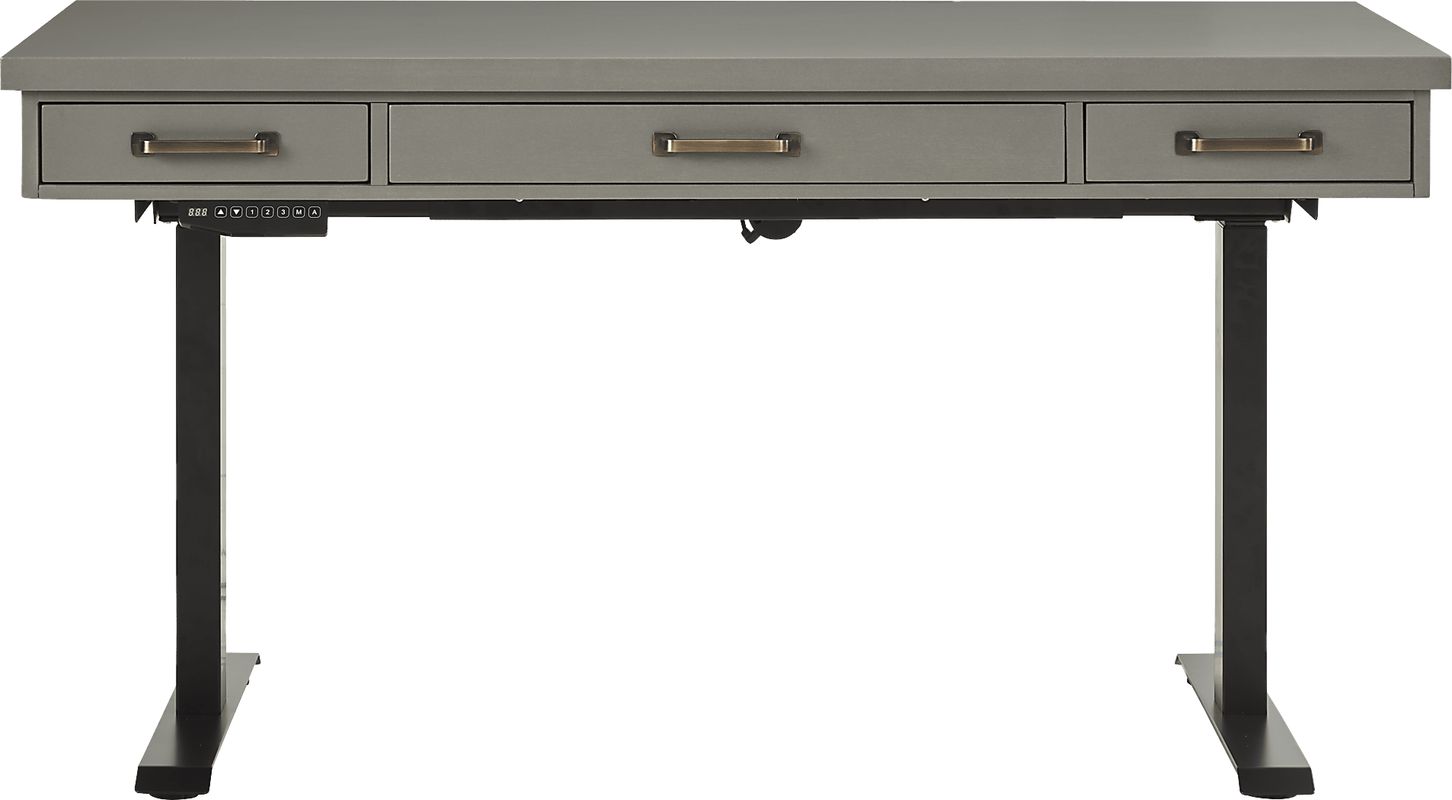 Planefield Gray 2 Pc Adjustable Desk