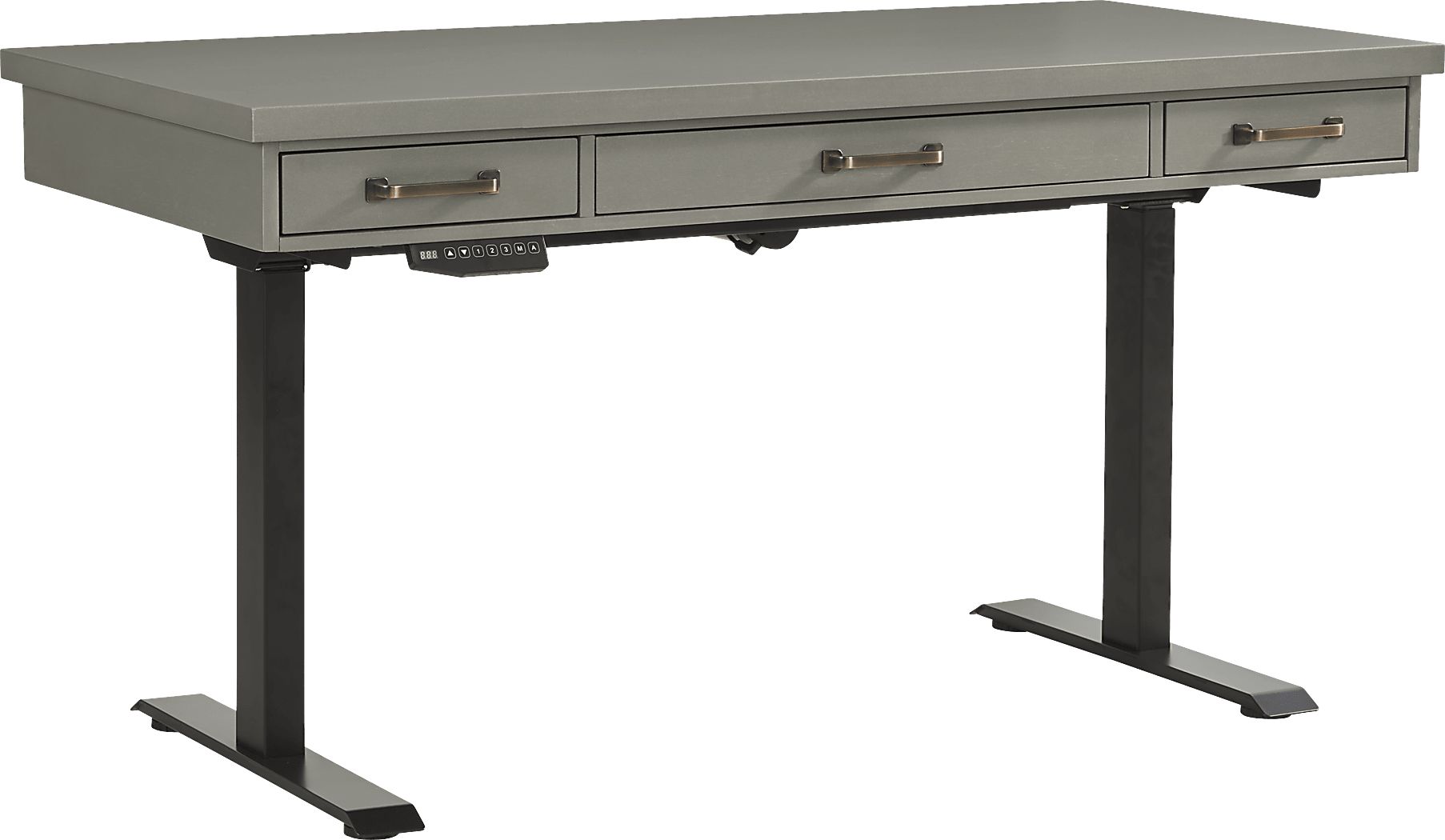 Planefield Gray 2 Pc Adjustable Desk - Thumbnail 3