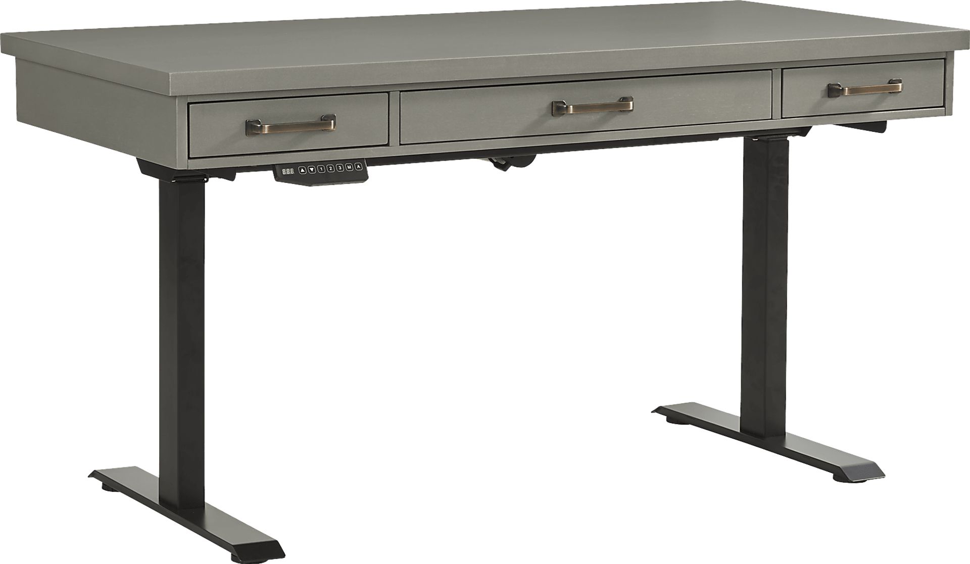 Planefield Gray 2 Pc Adjustable Desk - Image 2