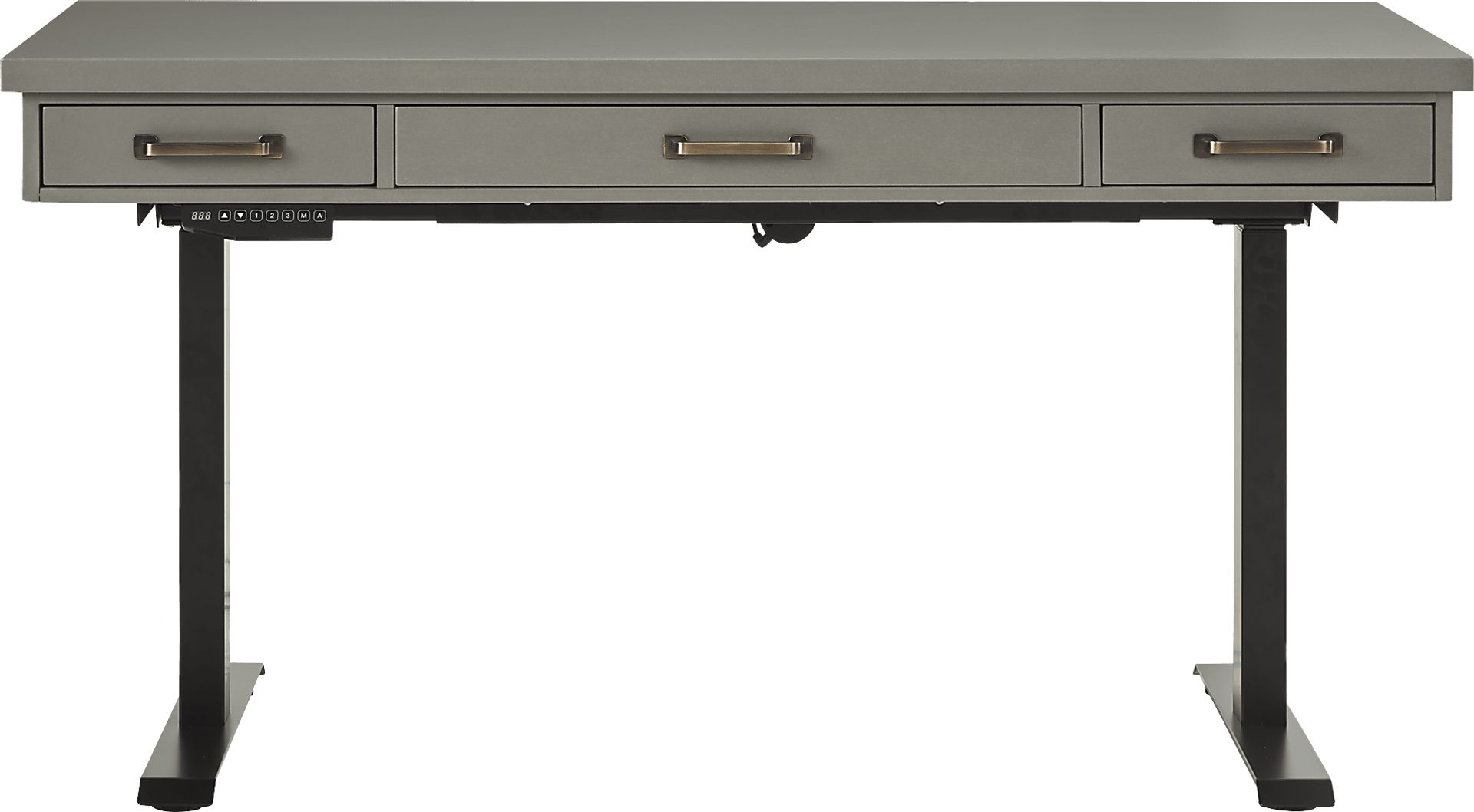 Planefield Gray 2 Pc Adjustable Desk - Image 1