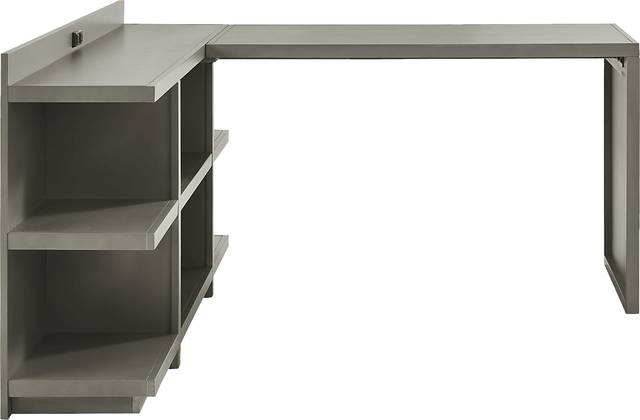 Planefield Gray 2 Pc Desk and Open Credenza - Thumbnail - Image 2