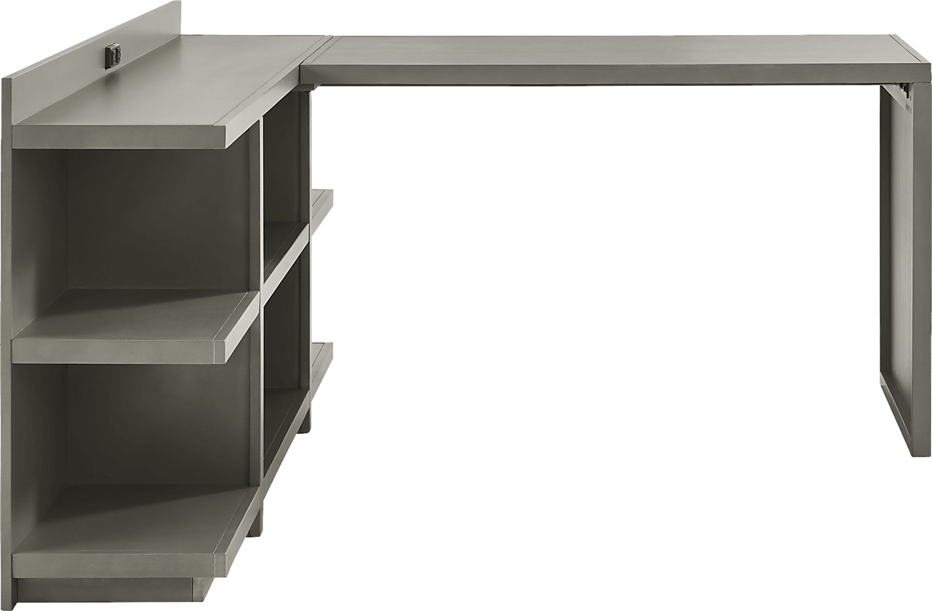 Planefield Gray 2 Pc Desk and Open Credenza - Image 2