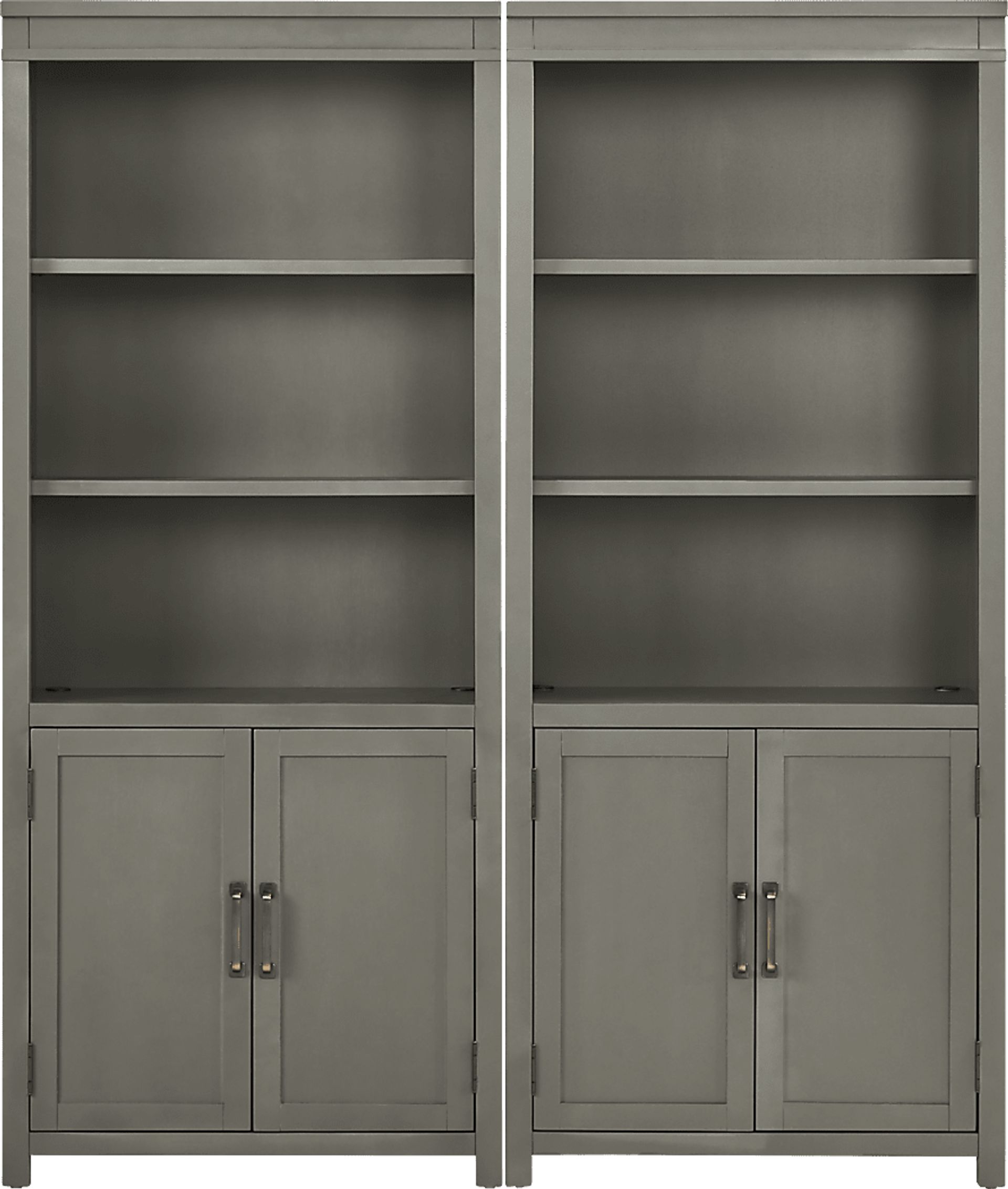Planefield Gray 2 Pc Door Bookcase Set - Image 1