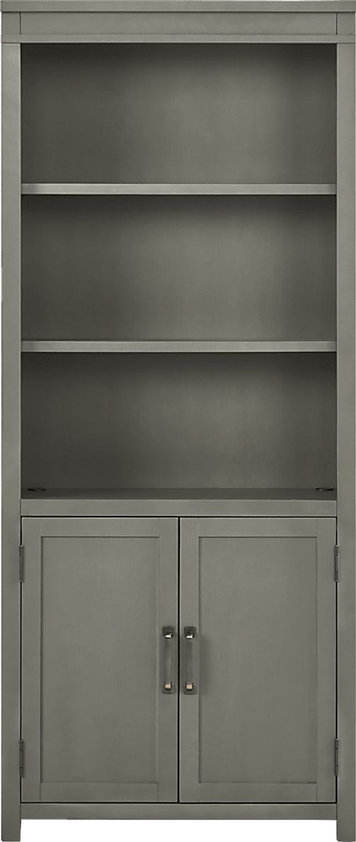 Planefield Gray Door Bookcase