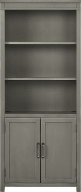 Planefield Gray Door Bookcase