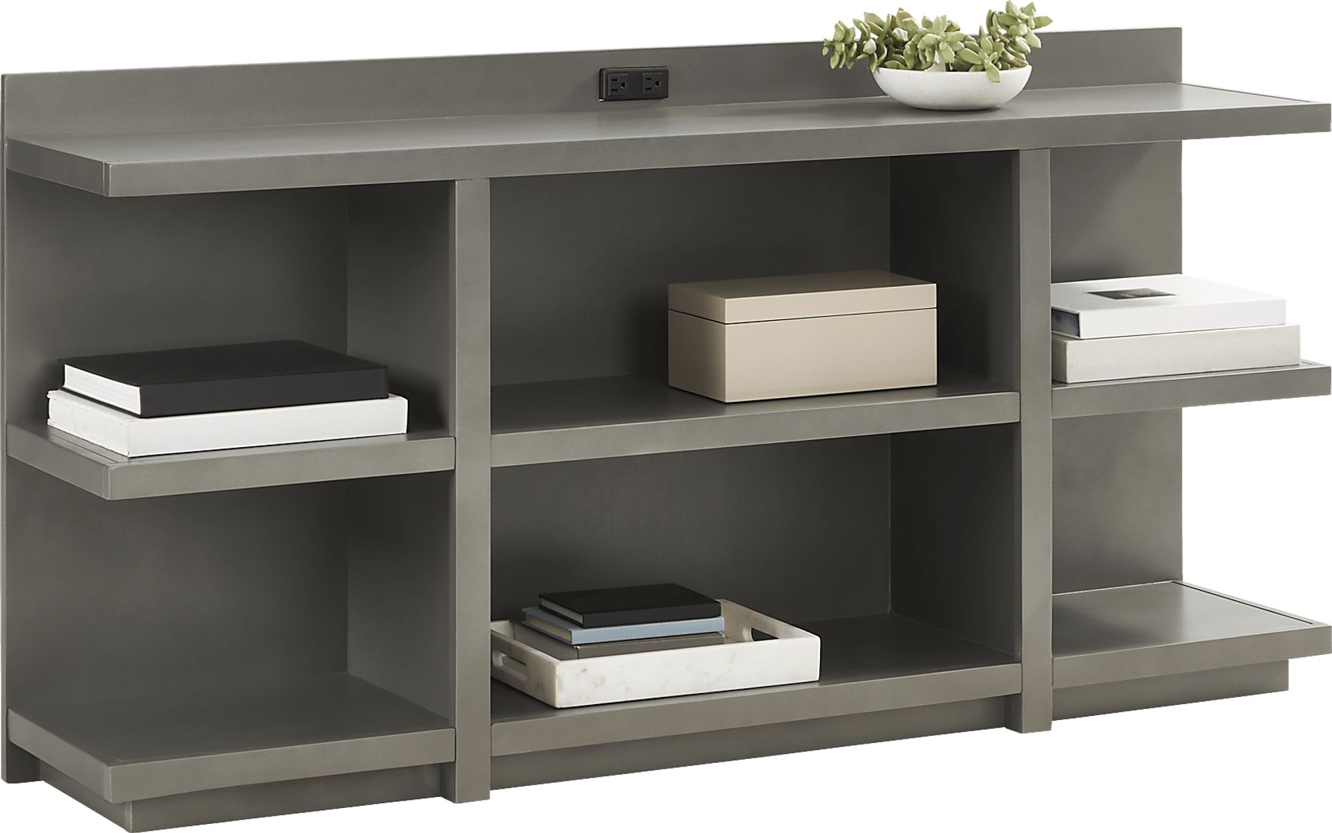 Planefield Gray Open Credenza - Image 2