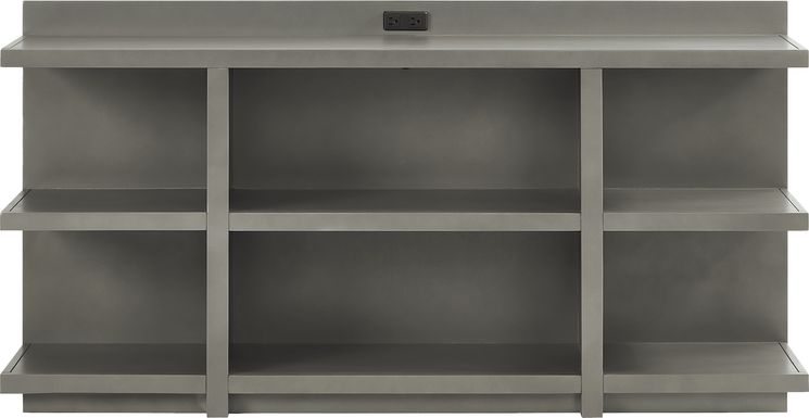 Planefield Gray Open Credenza