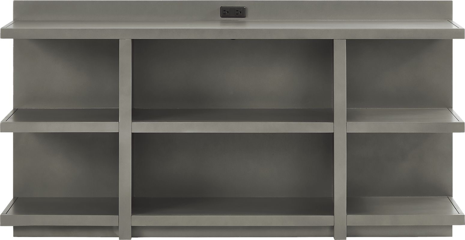 Planefield Gray Open Credenza