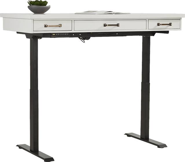Planefield White 2 Pc Adjustable Desk - Thumbnail - Image 2