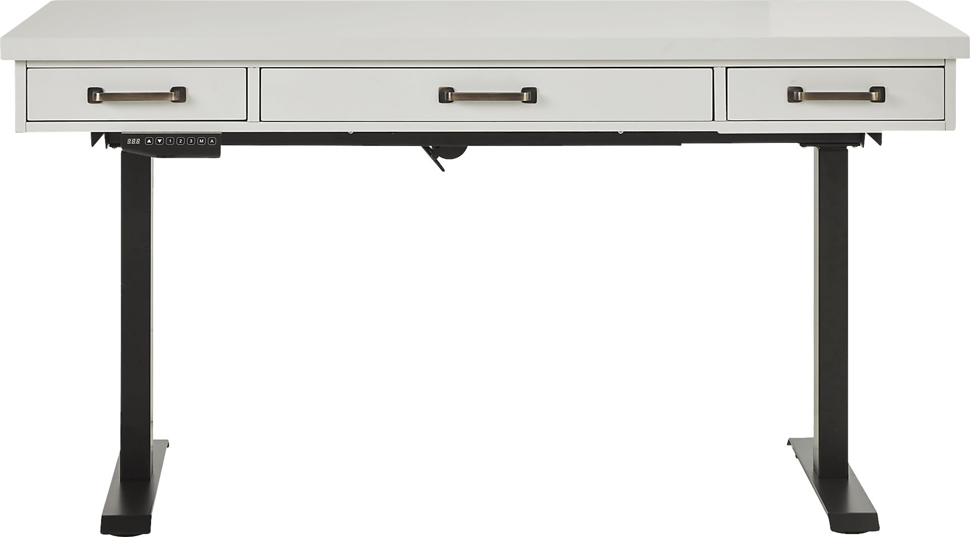 Planefield White 2 Pc Adjustable Desk - Image 1