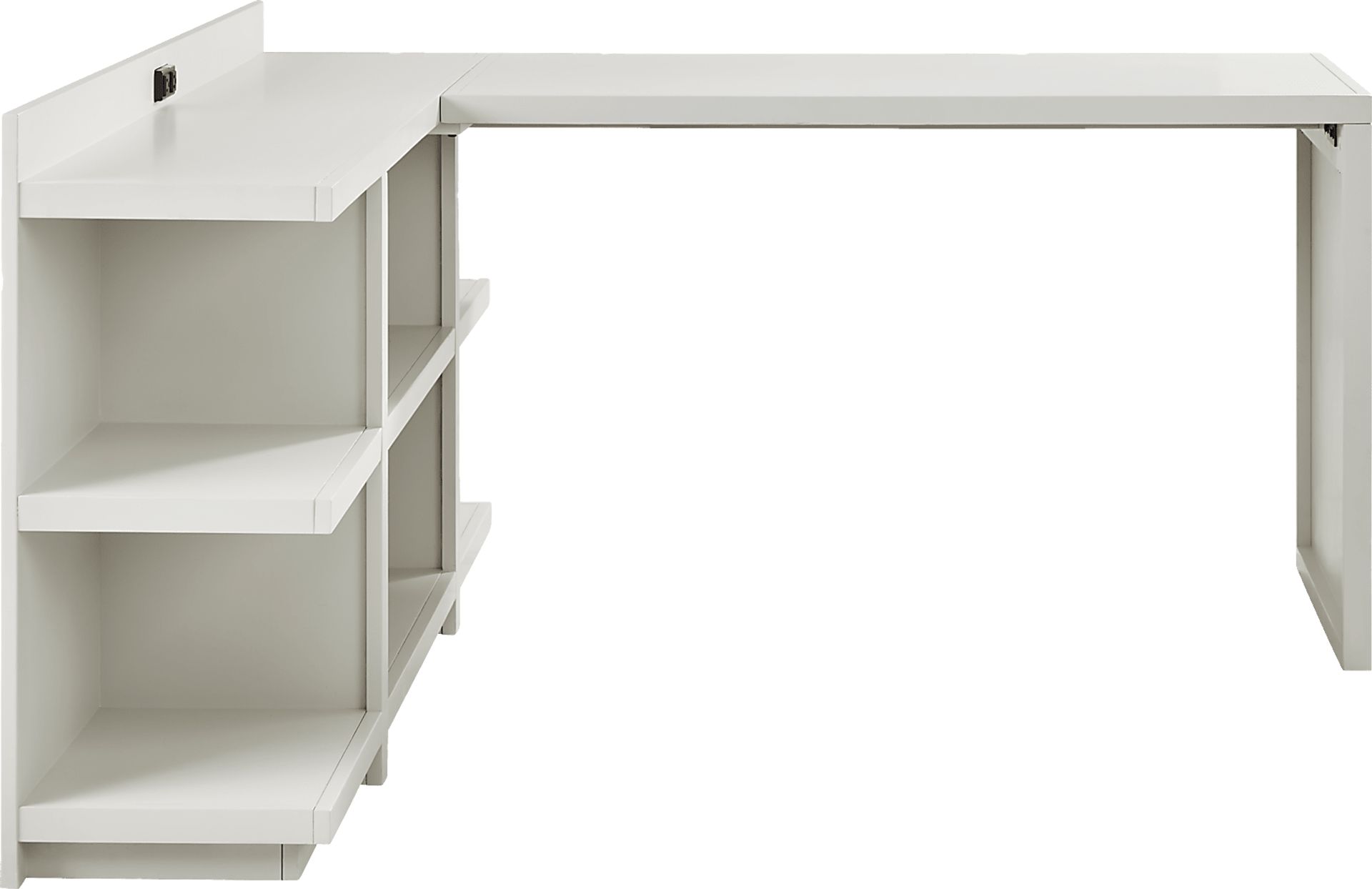Planefield White 2 Pc Desk and Open Credenza - Image 2