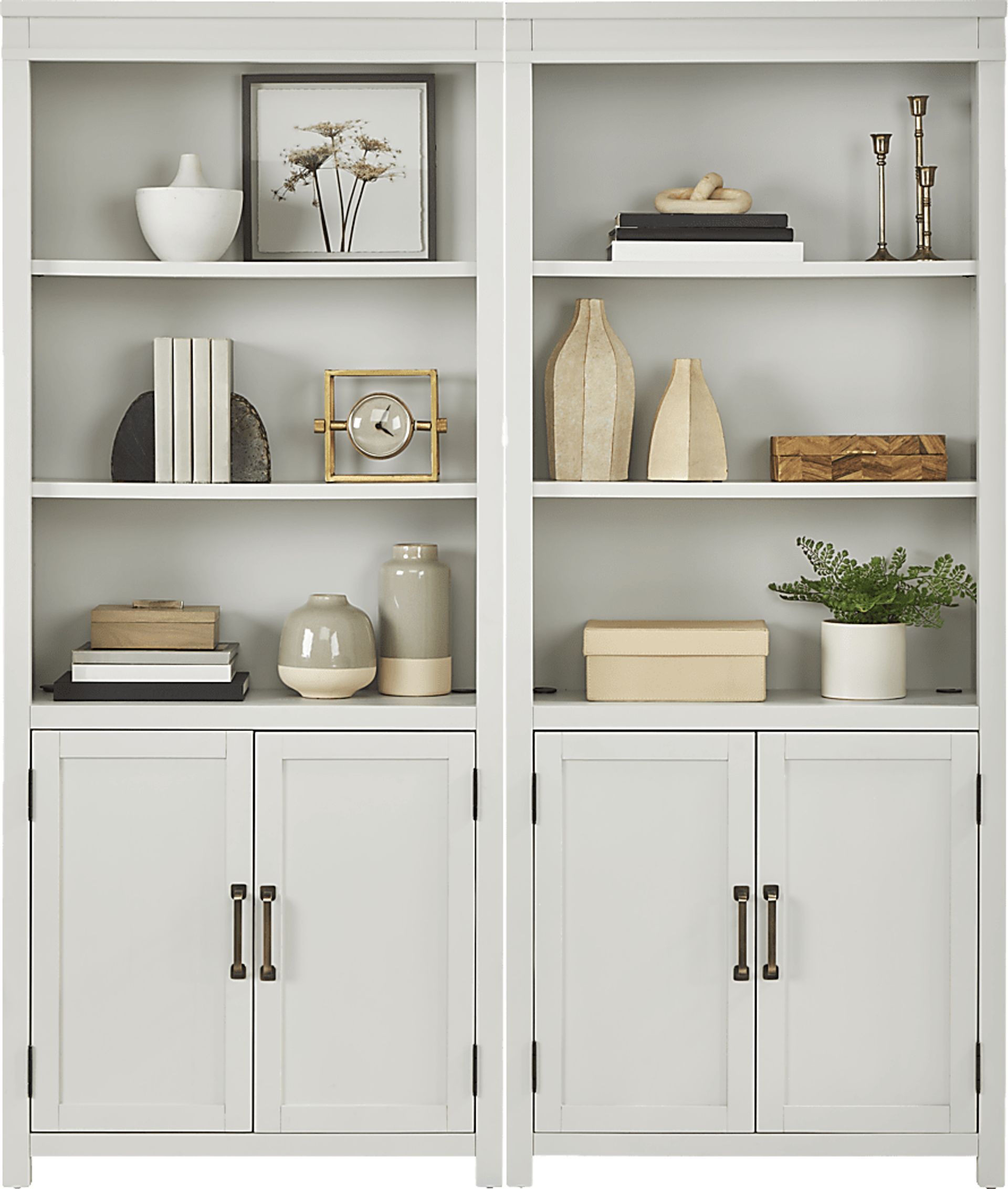 Planefield White 2 Pc Door Bookcase Set - Image 2