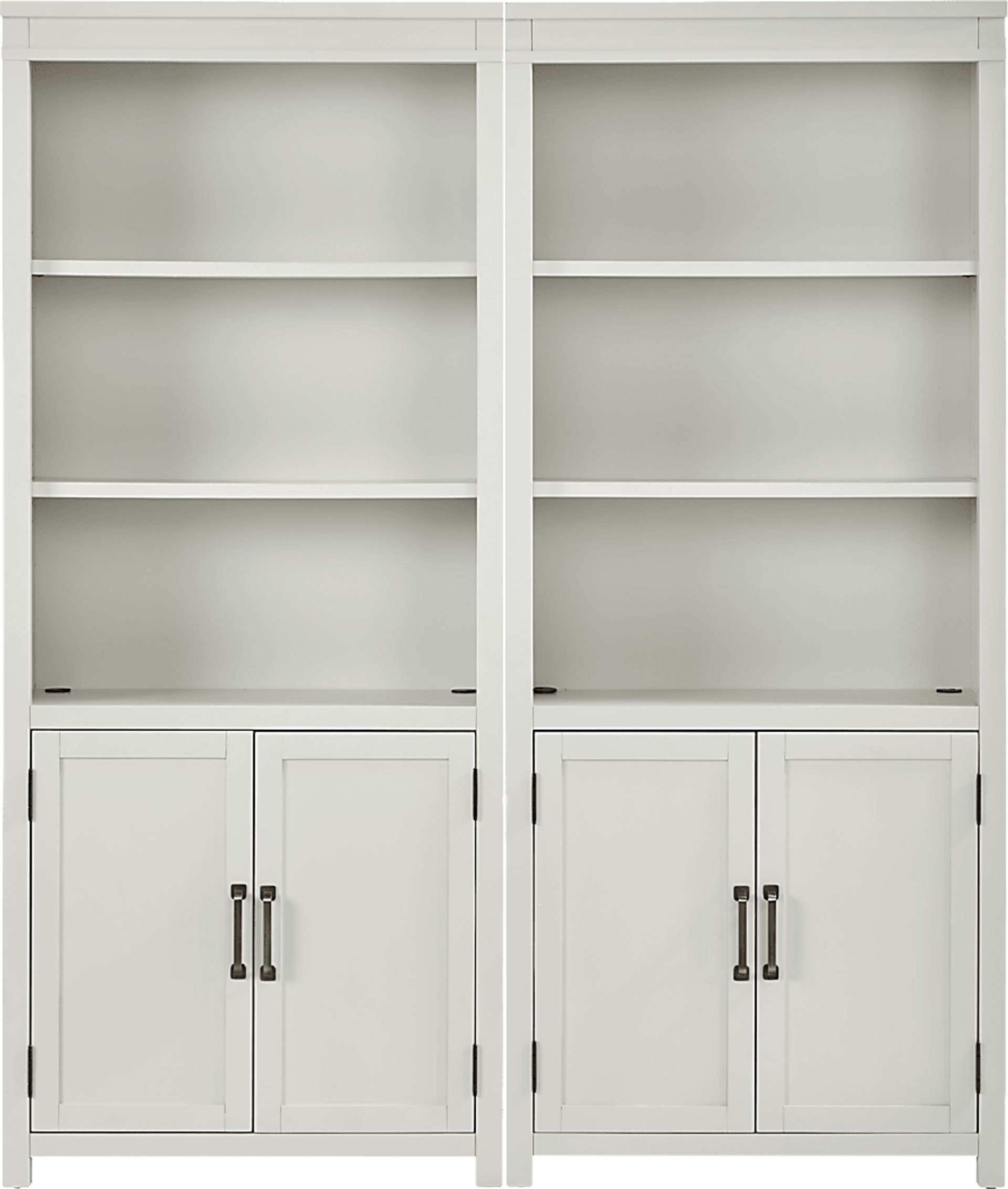 Planefield White 2 Pc Door Bookcase Set - Image 1