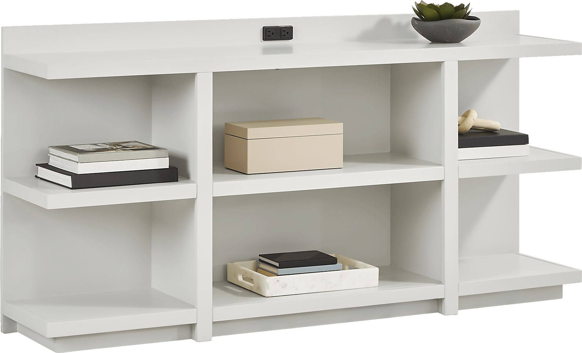 Planefield White Open Credenza - Image 2